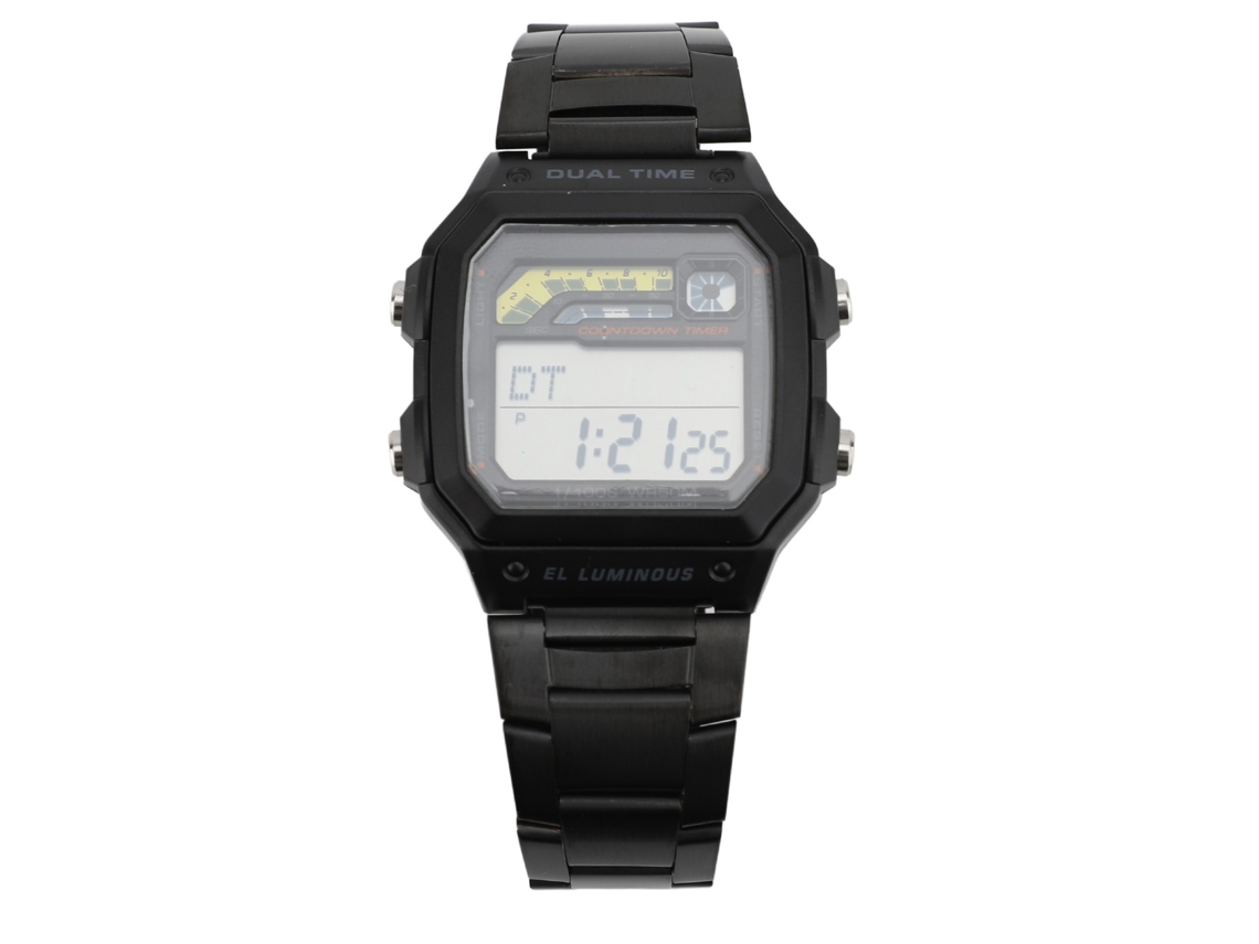 Reloj Deportivo Digital Para Uso En Exteriores, Resistente Al Agua Hasta 50 M, Retroiluminación Led, Correa De Acero Inoxidable.