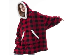 2026-chaqueta Con Capucha Suave Y Cálida Para Invierno, Felpa Oversize Reversible Con Bolsillo Grande, Talla Única
