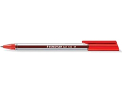 117Z29366 :Esferografica Staedtler Ball 432M 0.45MM Cristal Vermelha 1uVenda Multiplos: 10 unid.