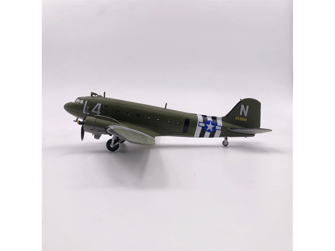 Modelo de avión de transporte C47 Skytrain de metal fundido a presión a escala 1:100 MDUG