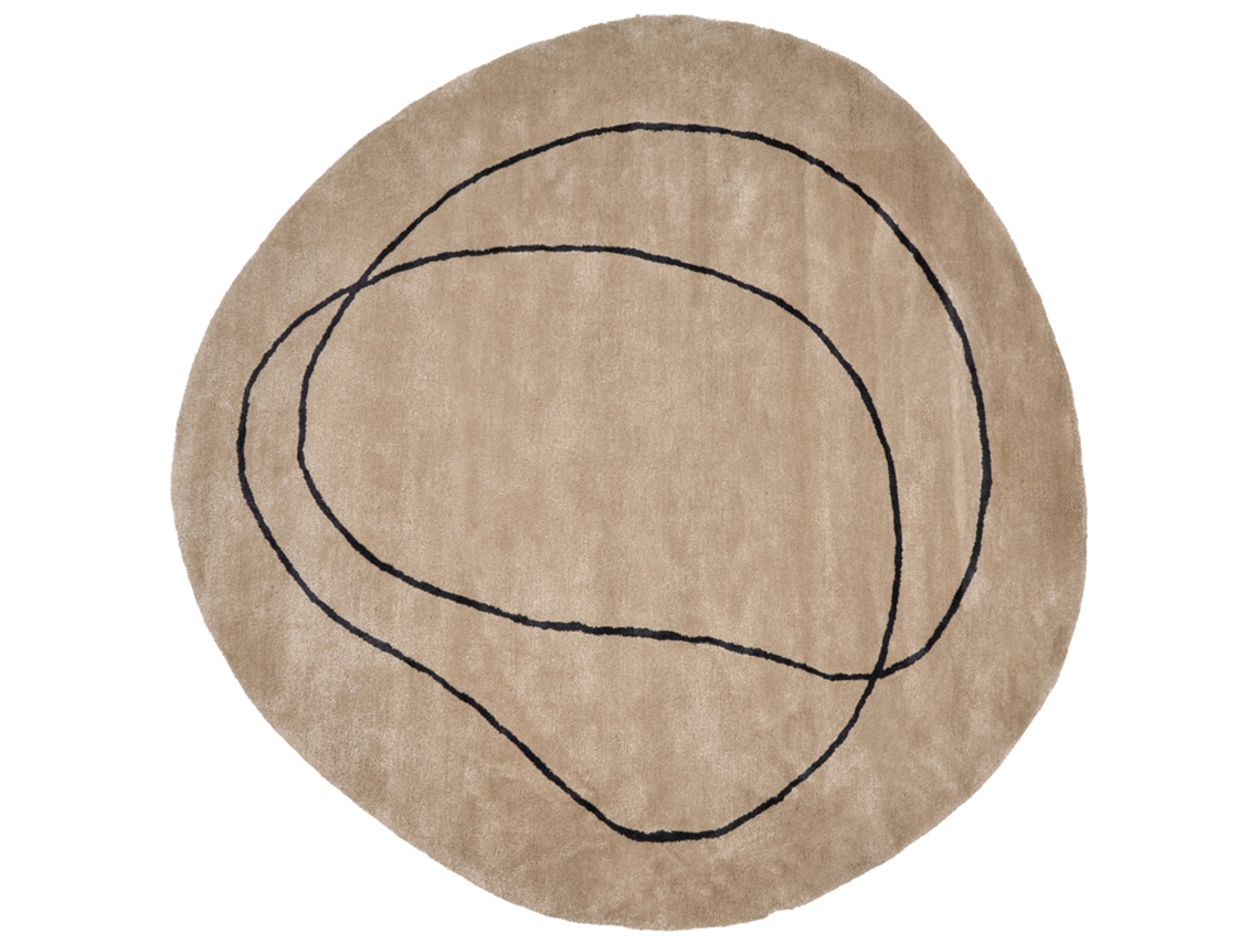 Alfombra de pelo corto BELIANI Digri de Viscosa Beige 200x200