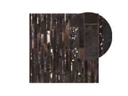 Alfombra de pelo corto BELIANI Artvin de Piel de vaca Marrón 200x200