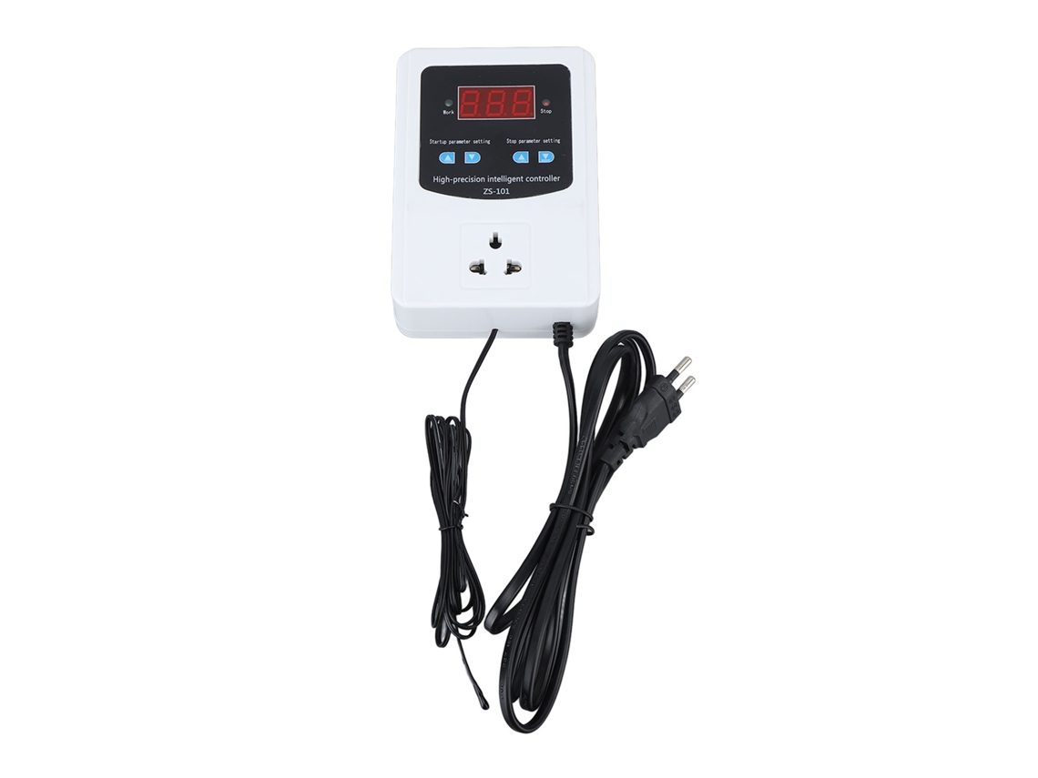 Controlador de temperatura digital de 1500 W y 10 A con pantalla LCD, termostato digital para incubadora, elaboración de cerveza, invernadero, enchufe europeo de 220 V.