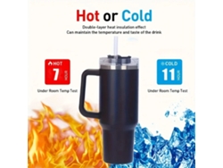 Xmund Caneca Térmica Aço Inoxidável 304 1.18l 40oz Geração À Prova Vazamentos Própria Alimentos Alça Portátil Canudo