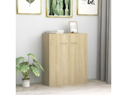 Aparador | Vitrina buffet 60x30x75 cm, madera contrachapada, color roble Sonoma.