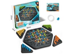 Juego de mesa de juguete de goma con diseño de ajedrez y cadena triangular