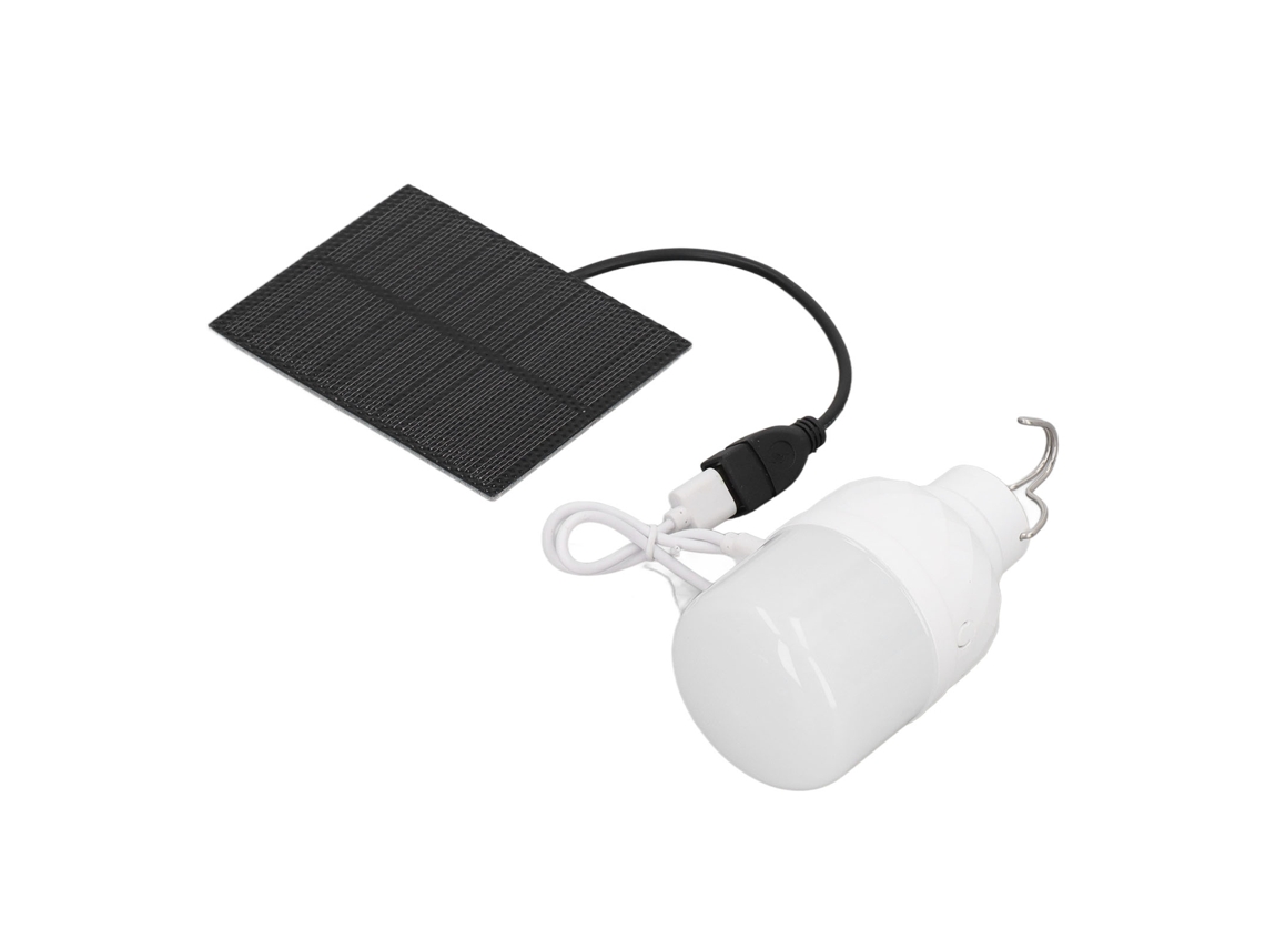2026-as-bombilla LED Solar 40w 5000k 1500lm Portátil con panel solar de 3w 5v para camping y pesca