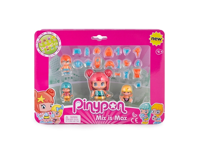Conjunto 4 Muñecos PINYPON Bebés y Figuras