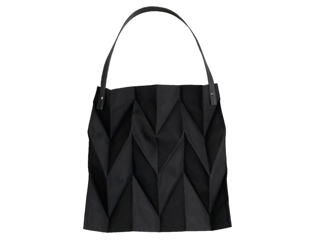 Bolso Tote Reutilizable De Gran Capacidad Con Diseño Moderno, Perfecto Para Ir De Compras, Viajar Y La Oficina - Negro