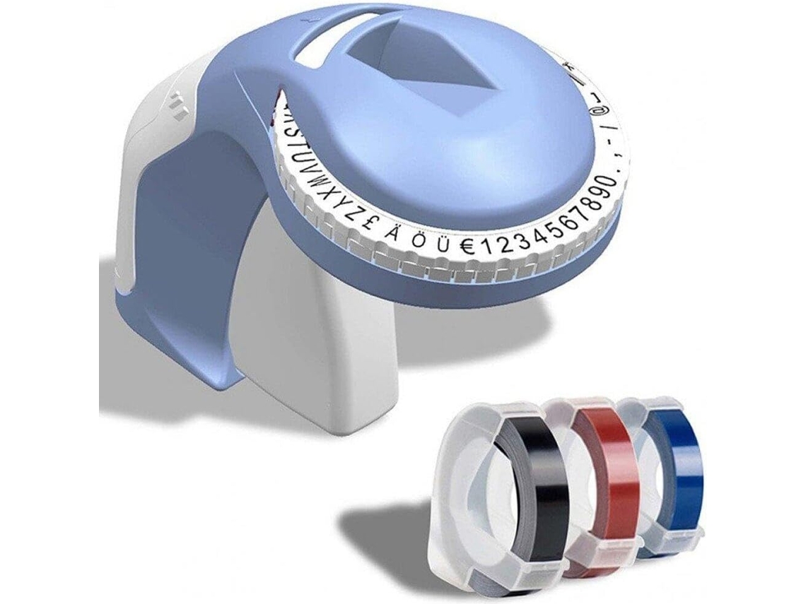 Máquina de etiquetas En Relieve con 3 rollos de cinta con impresión aleatoria para bricolaje en casa (morado) Chrui