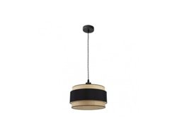 Lámpara colgante Kandy 1xe27 Natural/negro Regx40x40 Cm Fabrilamp