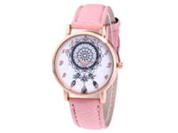 Reloj De Cuarzo Con Correa De Cuero, Estilo Sencillo Y Moderno Para Jóvenes (rosa)