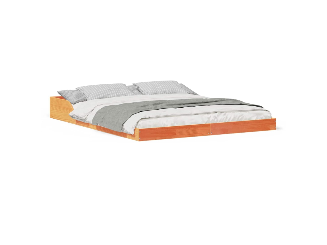 Maison Exclusive - Estructura De Cama Marrón Cera 160 X 220 Cm