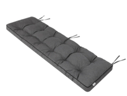 Cojín para banco de jardín con cojín grueso para uso en exteriores. Largo: 120cm, ancho: 40cm - Grafito SALES CORE