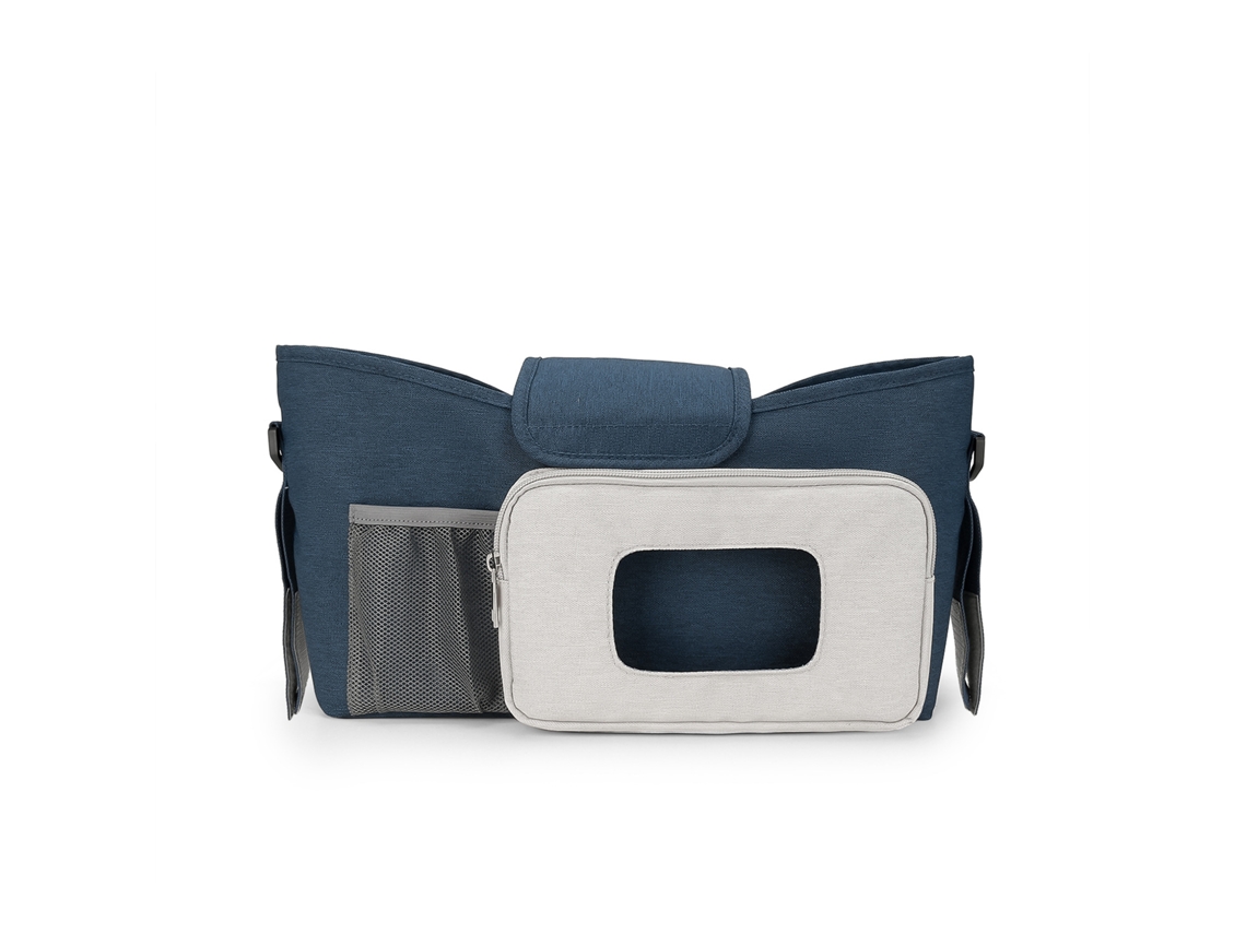 Bolso para cochecito de bebé, bolso de viaje de maternidad, bolso de hombro, bolso de pañales - Azul oscuro Yunzii