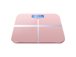 Báscula Corporal Inteligente Con Led, Recargable Por Usb, Indicador De Temperatura (modelo Con Batería Rosa)
