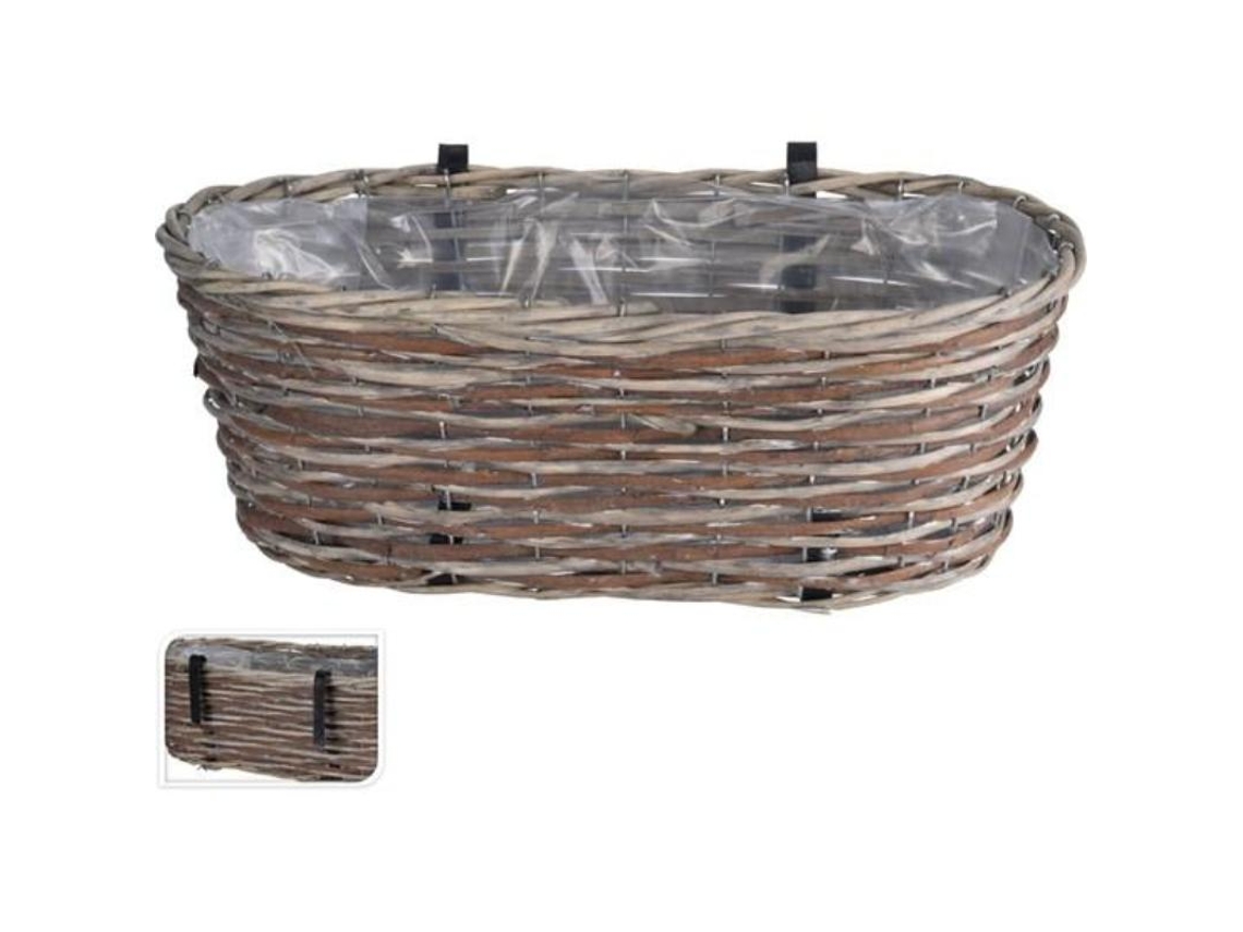 Maceta mimbre colgar 45x21x16 cm