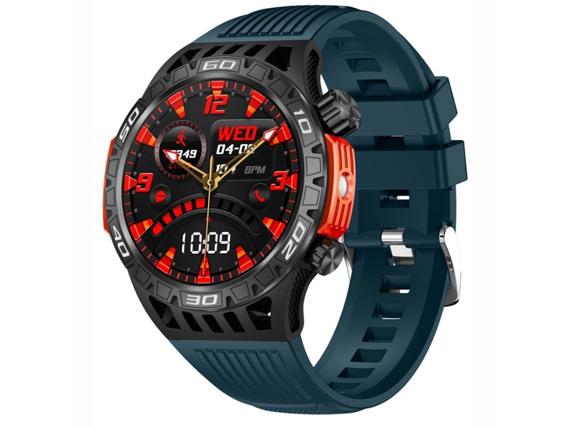 Reloj inteligente con brújula, linterna, llamadas Bluetooth, notificación de llamadas entrantes y seguimiento y monitoreo de deportes al aire libre de Yunzii.