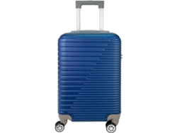 Maleta De Cabina Equipaje De Mano Trolley Viaje Avion Rígida 4 Ruedas Giratorias Pequeña 55x35x22cm (azul Marino)