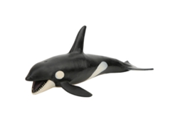 Simulación de modelo animal ATS: Orca estática sólida, juguete educativo para niños.