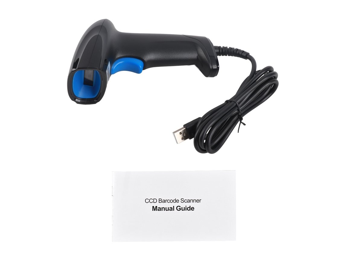 Escáner De Código De Barras Ccd Portátil Con Cable Usb Y Lectura Automática 1d Para Pagos Móviles Y Pantallas De Ordenador.