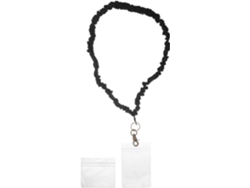 Cordón Elástico Negro Para Portatarjetas Y Llaveros.