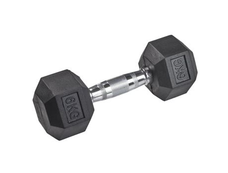 Mancuerna de goma hexagonal TANGA SPORTS