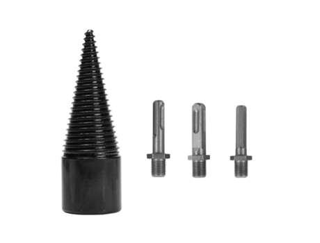 Broca divisora de madera, broca divisora de troncos para leña, destornillador cónico de tornillo de alta resistencia, 42mm con vástago hexagonal ex...