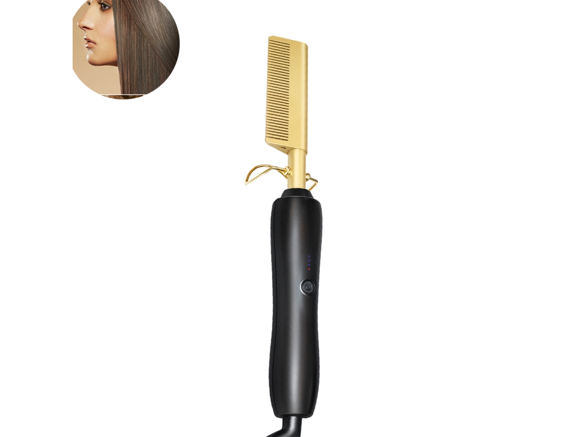 Peine alisador térmico dorado/negro