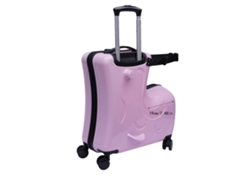 Maleta con ruedas para niños, diseño en forma de caballo, alta capacidad, color rosa OEM