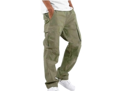 Pantalones Casuales Lisos Para Hombre Con Múltiples Bolsillos, Pierna Recta Para Exteriores, Largo Deportivo, Xpm