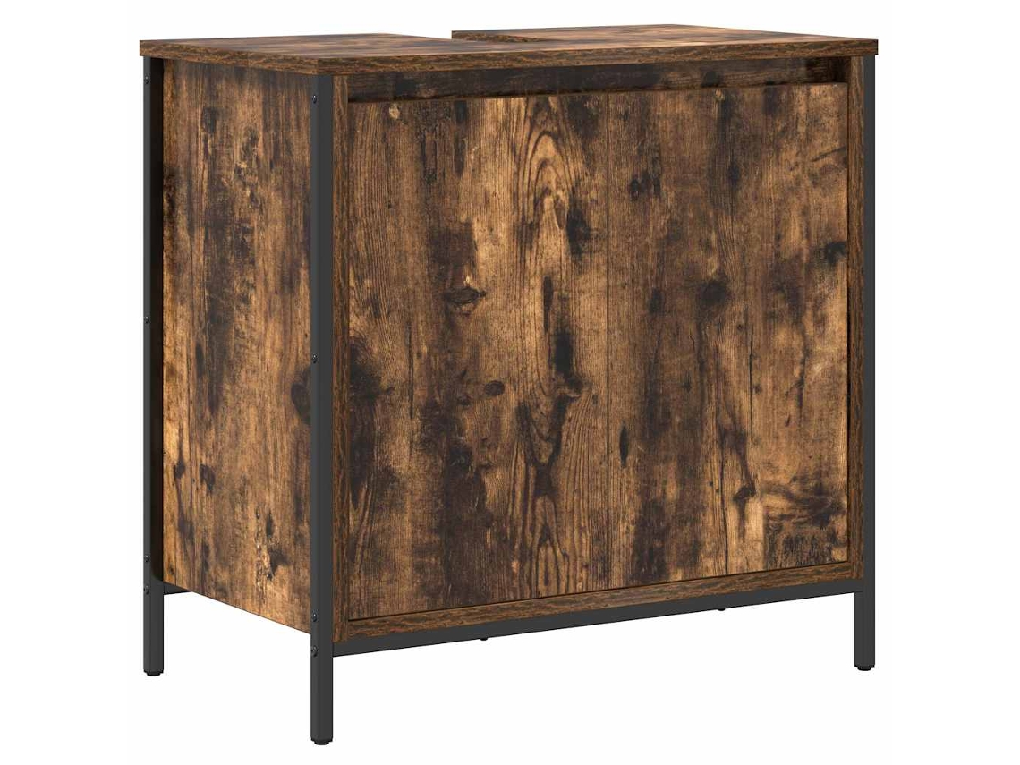 Maison Exclusive - Mueble De Baño Con Lavabo Roble Ahumado 60x34,5x60 Cm