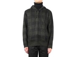 2026-chaqueta De Cardigan Con Capucha De Cuadros Espesorada Para Hombres Mystdiy