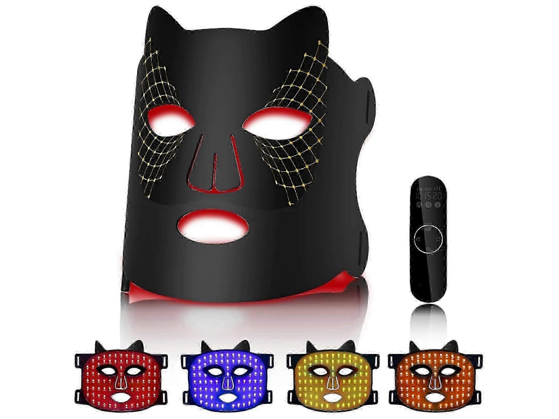 Mascarilla de terapia de luz infrarroja, luz roja pura para el rostro de 850 nm para el cuidado de la piel, mascarilla LED para uso doméstico GOKOCO