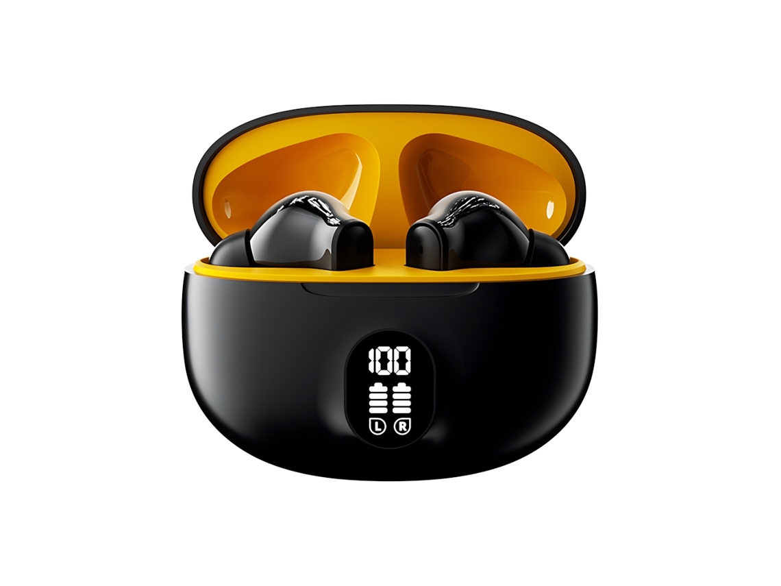 Auriculares Bluetooth TWS con pantalla táctil LED, inalámbricos, Mdug (negro)