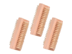 Juego De Cepillos Para Uñas Linjou, 3 Piezas De Cepillos De Madera Para Uñas, Herramienta De Limpieza Con Cerdas, Para Manos Y Pies, Limpieza De Uñas Y Manos.