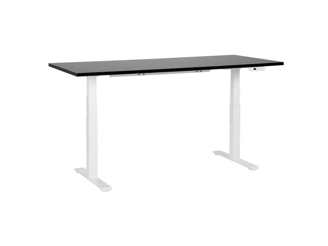 Escritorio para usar de pie o sentado BELIANI Destines de Tablero de fibra Negro 180x80x128