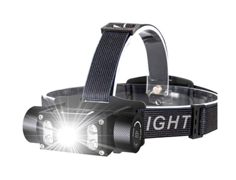 Linterna frontal, bombilla LED recargable por USB, Chronos Lantern-0114 compatible con una variedad de tipos de baterías linterna (negro) YIZHOOD