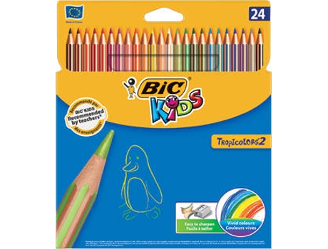 Lápiz de Grafito BIC Kids Tropicolors (24 Un - Multicolor)