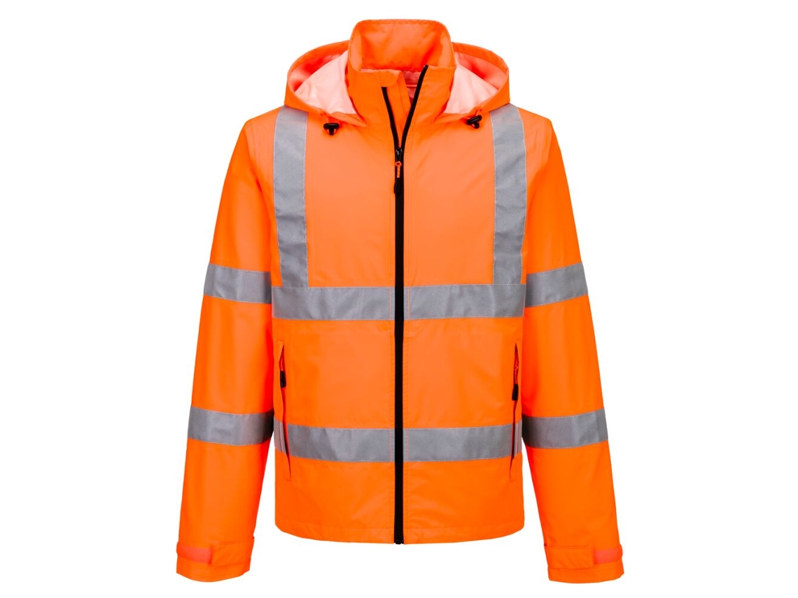 Chaqueta Alta Visibilidad Ligera Plegable | Trabajo Compacta Naranja / Xxxl