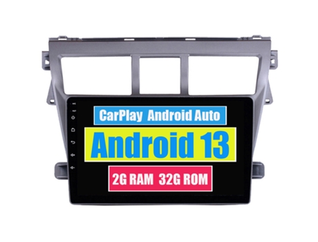 Autoradio Multimedia ROVERONE para Toyota Vios 2 2007 - 2013 CarPlay Android Coche Radio Bluetooth Navegación