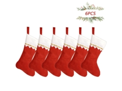 Medias Navideñas - Pack de 6 Medias Grandes para Decoración RNEMITERY