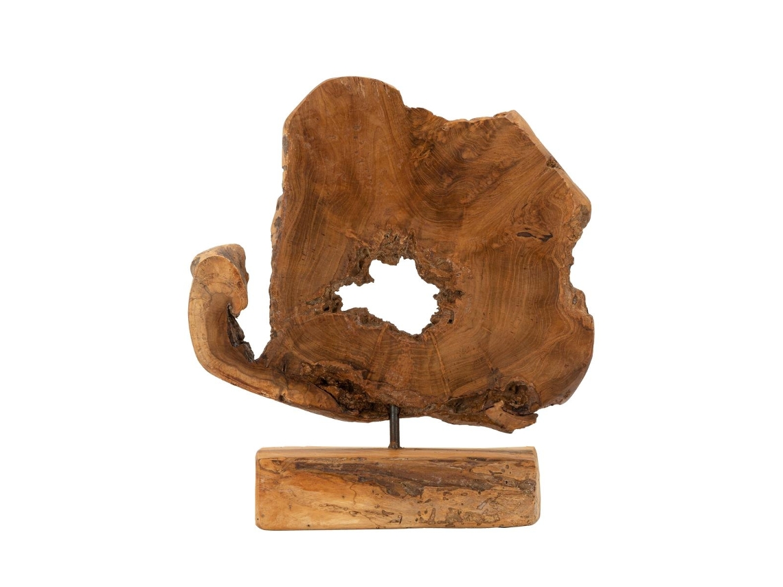 Escultura de madera de teca hecha a mano en estilo étnico Bintang Mauro Ferretti