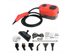 Limpiador a vapor de alta temperatura y alta presión de 2500 W con 9 accesorios para limpieza de cocina y automóvil, rojo Gertiz