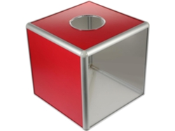 Urna de lotería de aluminio transparente y urna multifuncional para donaciones y reuniones. SFUSHOS