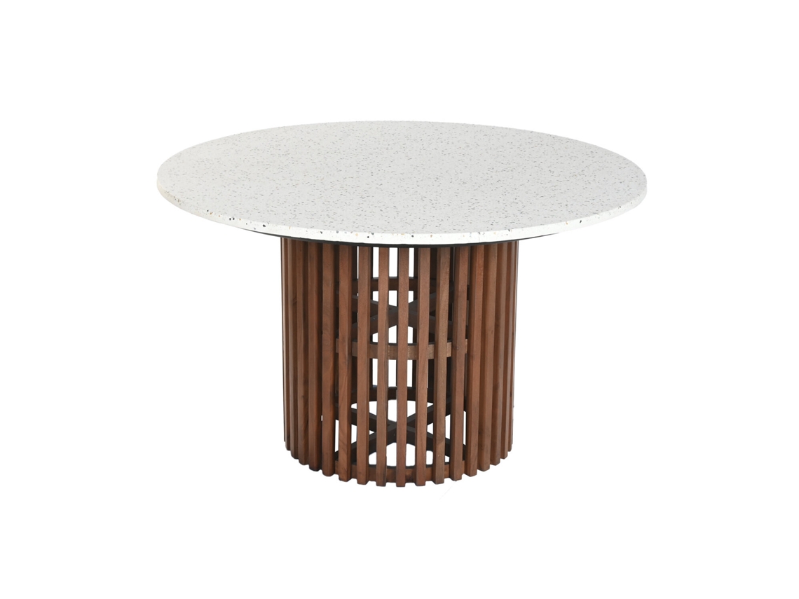 Mesa Comedor Acacia Terrazo 130x130x76cm