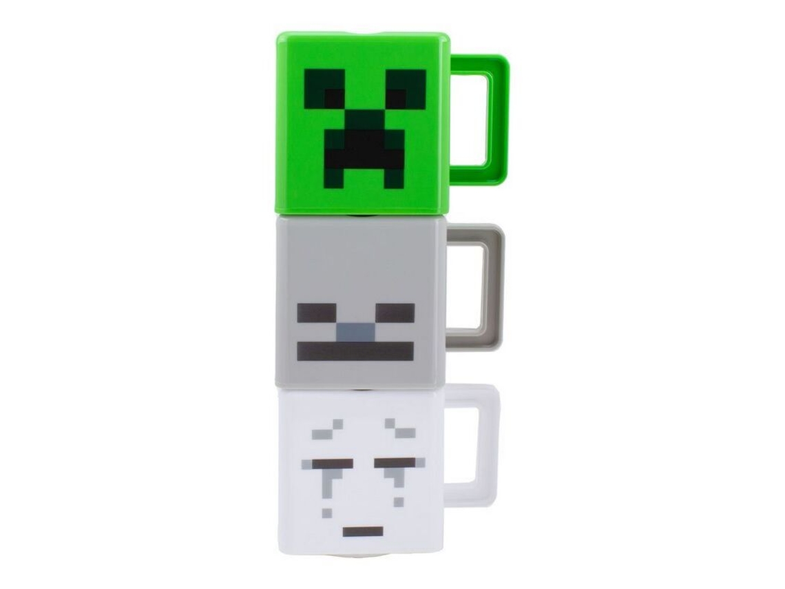 Set 4 Tazas PALADONE Minecraft Stacking Multicolor