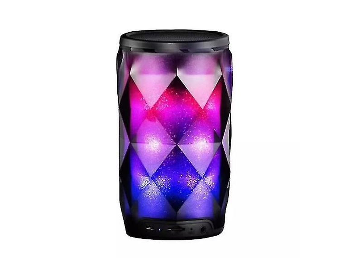 Altavoz Bluetooth Led con Control Táctil Colorido Luz Nocturna Inalámbrica Portátil Negro YEMAESRE