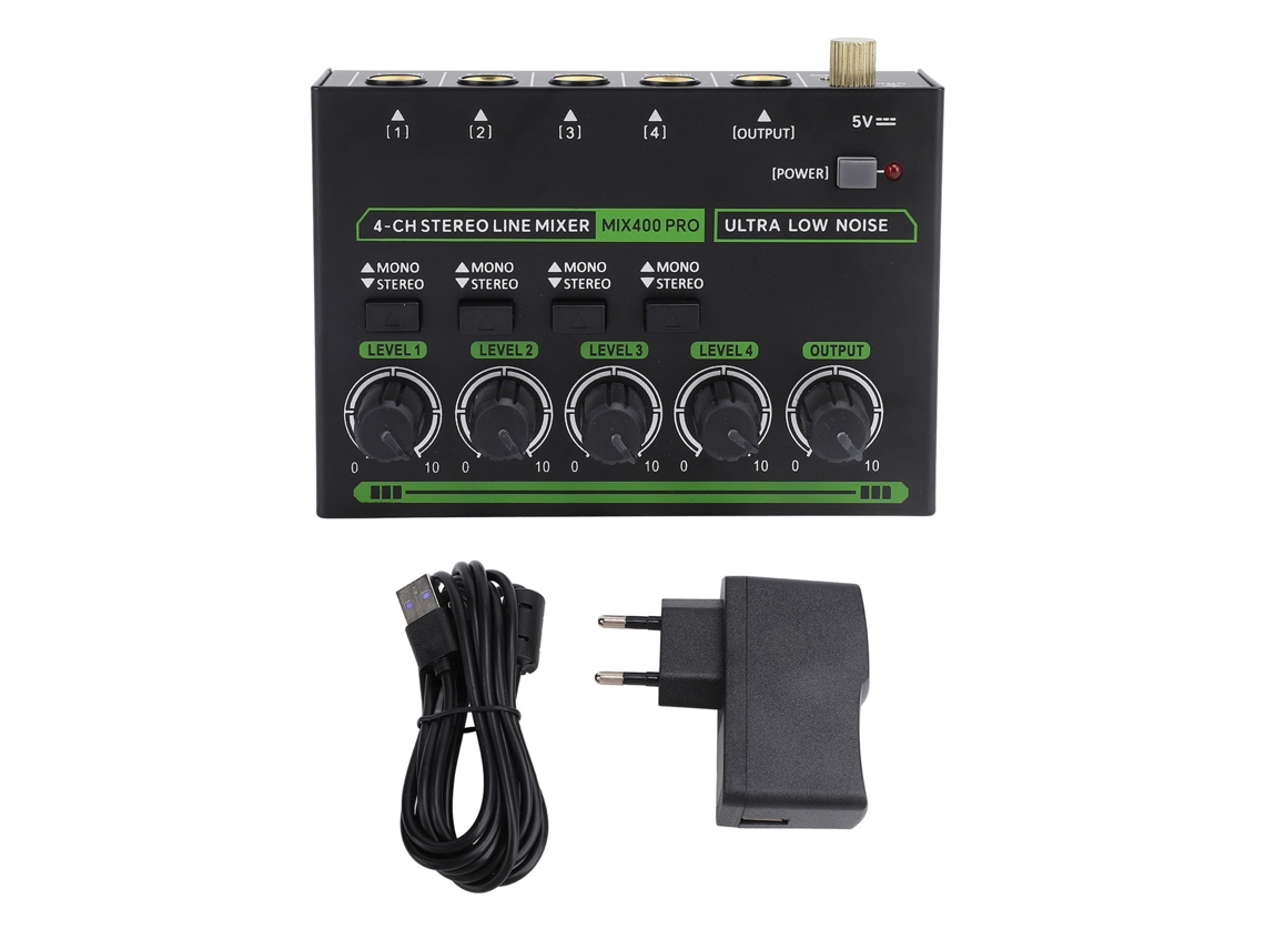 Mezclador De Sonido Para Dj De 4 Canales Con Rgb, Control Estéreo/mono, Bajo Nivel De Ruido, 100-240 V, Enchufe Europeo.