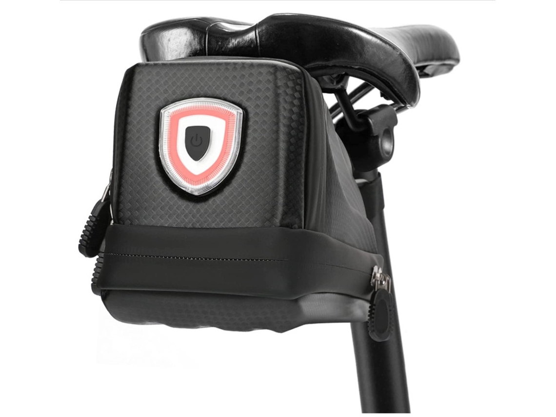 Bolsa para sillín de bicicleta Yizhood de fibra de carbono IPX8, color negro